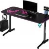 ULTRADESK FRAG Pink 140×66 см — Компактний Рожевий Ігровий Стіл з Ергономічною Підкладкою