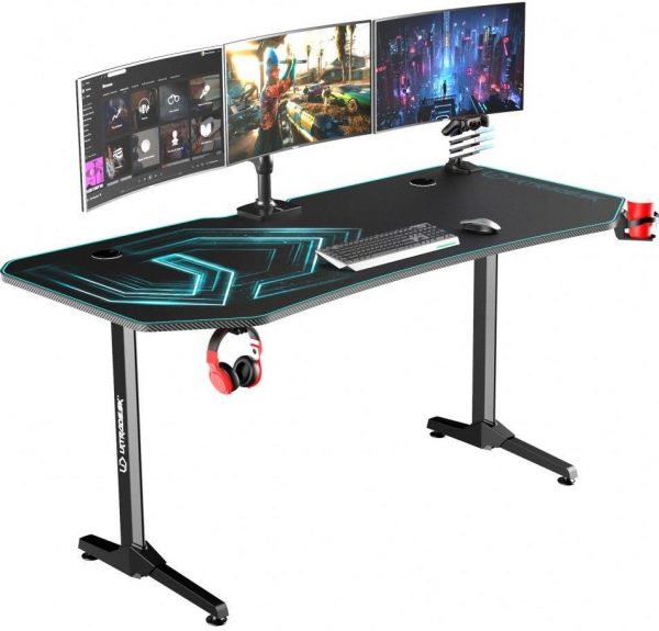 Ігровий комп'ютерний стіл ULTRADESK FRAG Xxl Blue 160x75 см