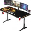 Великий Ігровий Стіл ULTRADESK FRAG XXL Gold 160×75 см — Преміальний Вигляд та Міцна Конструкція