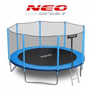 Батут Neo-Sport 374 см із Зовнішньою Сіткою та Драбинкою — Простір і Безпека для Активних Ігор
