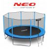 Батут із зовнішньою сіткою + драбина Neo-Sport 374 см