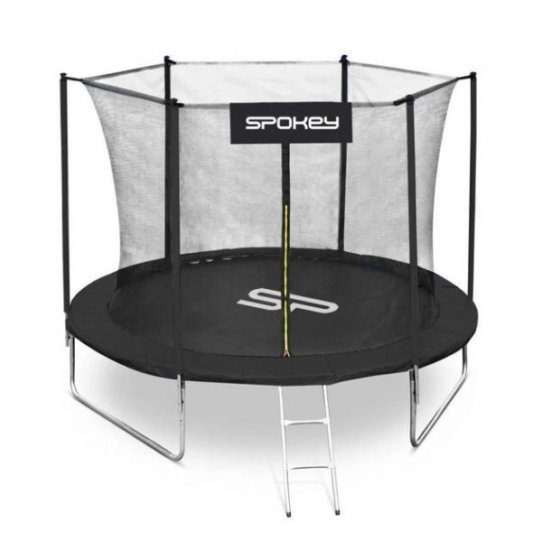 Батут Spokey Jumper 305 см з Внутрішньою Захисною Сіткою + Драбинка Чорний (927884) - Ідеальний для Веселого Відпочинку