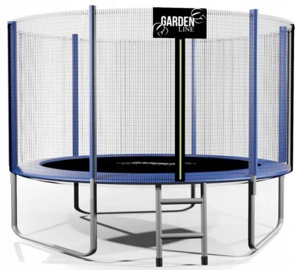 Батут GardenLine 244 см з Захисною Сіткою та Драбинкою - Розваги для Дітей та Дорослих