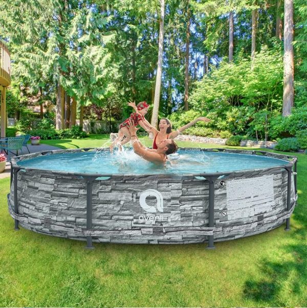 AVENLI STONY Frame Plus 366×76 см — Каркасний Басейн з Насосом та Стильним Дизайном під Камінь - Зображення 3