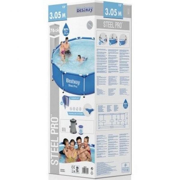 Каркасний Басейн Bestway 56679 Steel Pro Round Pool 305 x 76 см - Зображення 5
