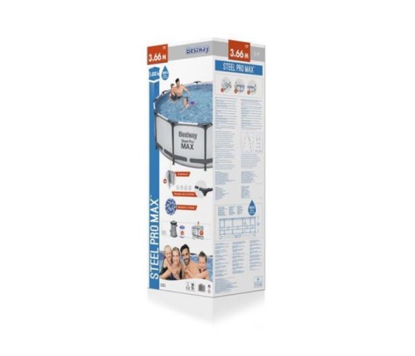 Bestway Steel Pro Max 56418 366×100 см — Каркасний Басейн з Фільтром та Драбиною для Глибокого Купання - Зображення 4