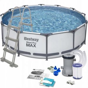 Каркасний Басейн з фільтром і драбиною Bestway Steel Pro Max 366x100 см 56418