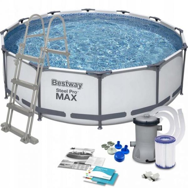 Каркасний Басейн з фільтром і драбиною Bestway Steel Pro Max 366x100 см 56418