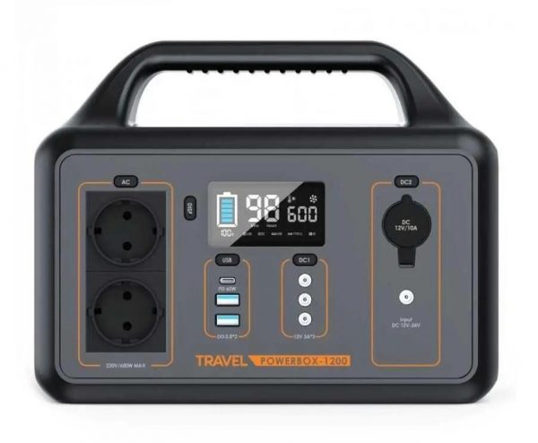 Мобільна Електростанція VOLT Polska Travel Powerbox Opti 1200 600W для Енергії Скрізь - Зображення 2