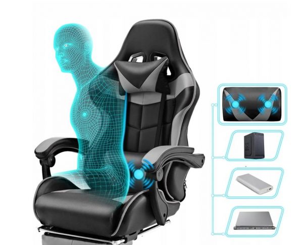 Геймерське Ігрове крісло MatMay GAMING з підставкою для ніг - Зображення 3