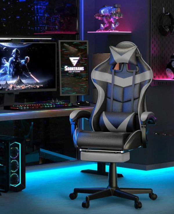 Геймерське Ігрове крісло MatMay GAMING з підставкою для ніг - Зображення 8