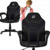 Елегантне Офісне крісло LUGANO MARIO BLACK FULL FABRIC