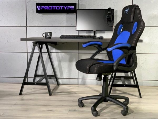 Геймерське Ігрове крісло Lugano CARRERA M BLUE FABRIC - Зображення 7