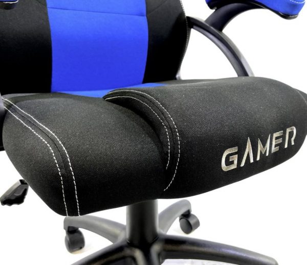 Геймерське Ігрове крісло Lugano CARRERA M BLUE FABRIC - Зображення 8
