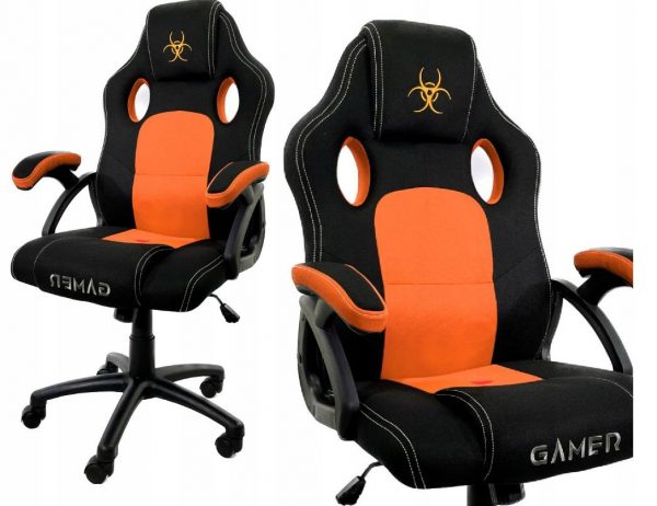 Геймерське Ігрове крісло Lugano CARRERA M ORANGE FABRIC