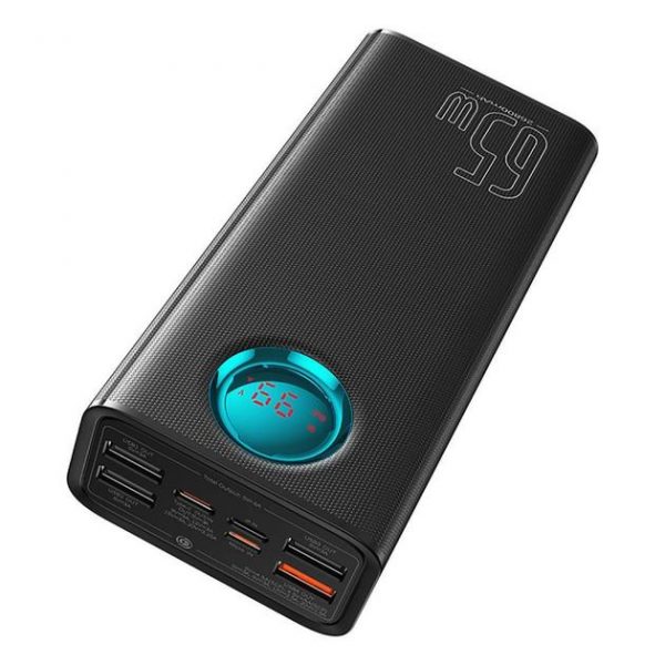 Повербанк Baseus 30000 mAh 65W з Цифровим Дисплеєм + Кабель USB–Type-C — Швидка Зарядка та Висока Потужність - Зображення 4