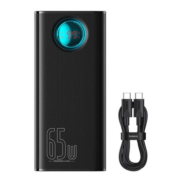 Повербанк Baseus 30000 mAh 65W з Цифровим Дисплеєм + Кабель USB–Type-C — Швидка Зарядка та Висока Потужність - Зображення 5