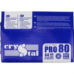 Папір для Офісної Техніки A4 80 г/м² Crystal Pro (500 аркушів)