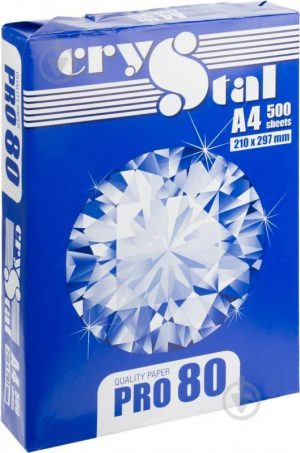 Папір для Офісної Техніки A4 80 г/м² Crystal Pro (500 аркушів)