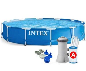 Металевий каркасний Басейн + фільтруючий насос Intex 28212 366 x 76 см