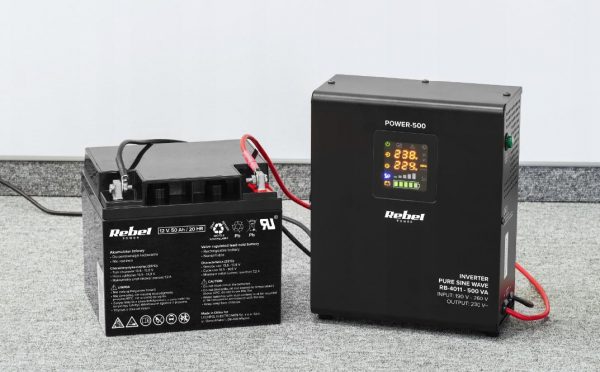 Джерело Аварійного Живлення Rebel Power UPS 500 RB-4011 12V/230V — Стабільна Робота для Домашніх Електросистем - Зображення 4
