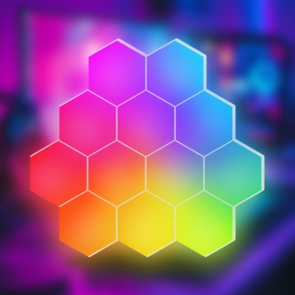 Стельовий світильник Hexagon Auto Gamma багатоколірний RGB LED Пульт дистанційного керування 12 шт - Зображення 2