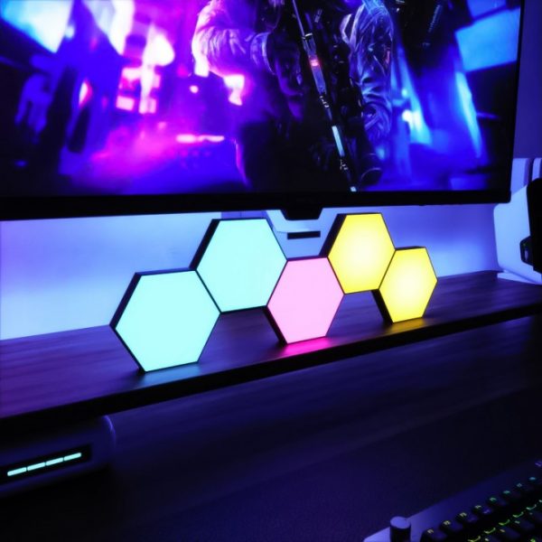 Стельовий світильник Hexagon Auto Gamma багатоколірний RGB LED Пульт дистанційного керування 12 шт - Зображення 5