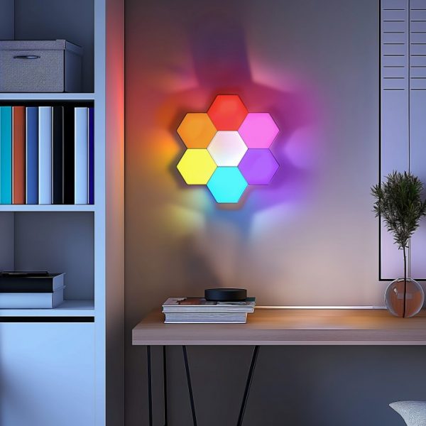 Стельовий світильник Hexagon Auto Gamma багатоколірний RGB LED Пульт дистанційного керування 12 шт - Зображення 7