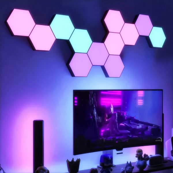 Стельовий світильник Hexagon Auto Gamma багатоколірний RGB LED Пульт дистанційного керування 12 шт - Зображення 8