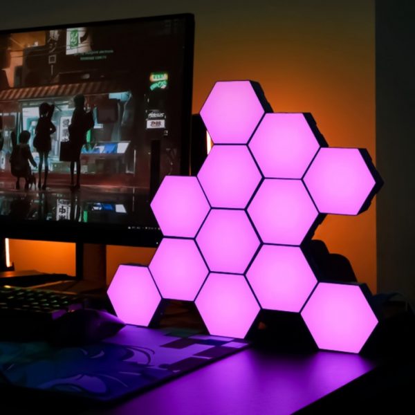 Стельовий світильник Hexagon Auto Gamma багатоколірний RGB LED Пульт дистанційного керування 12 шт - Зображення 9