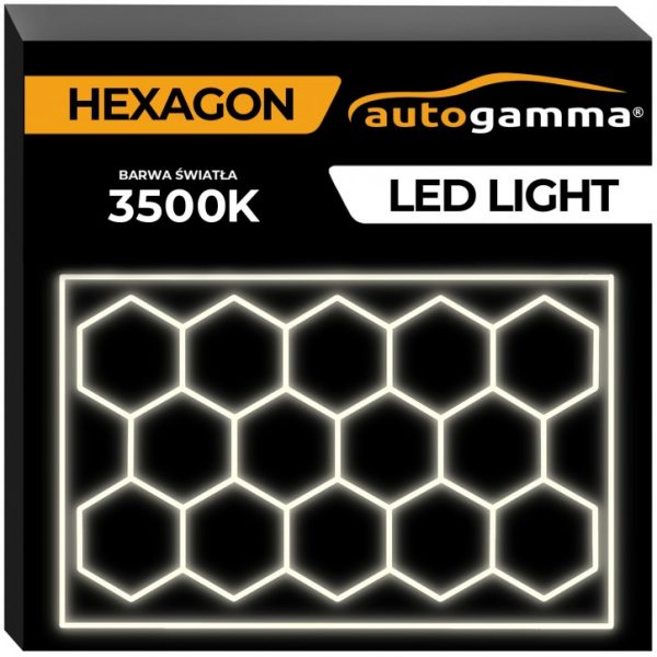 Стельовий світильник Auto Gamma білий,панель HEXAGON 243x483 см 3500-4000K