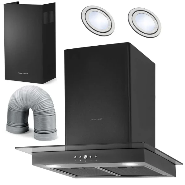 Витяжка кухонна 60 см Black Berdsen BT-217