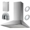 Витяжка Камінна Кухонна Berdsen BT-213 INOX 60 см з Нержавіючої Сталі та Системою Очищення Повітря