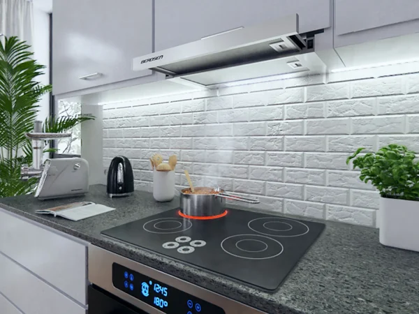 Витяжка Телескопічна Berdsen BE-60-LW 60 см INOX з Висувною Панеллю та LED-Підсвіткою - Зображення 7