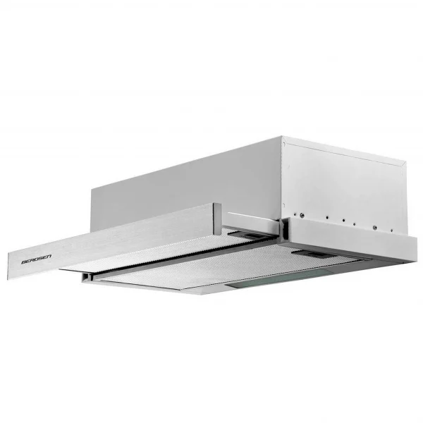 Витяжка Телескопічна Berdsen BE-60-LW 60 см INOX з Висувною Панеллю та LED-Підсвіткою - Зображення 2