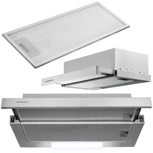 Витяжка Телескопічна Berdsen BE-60-LW 60 см INOX з Висувною Панеллю та LED-Підсвіткою