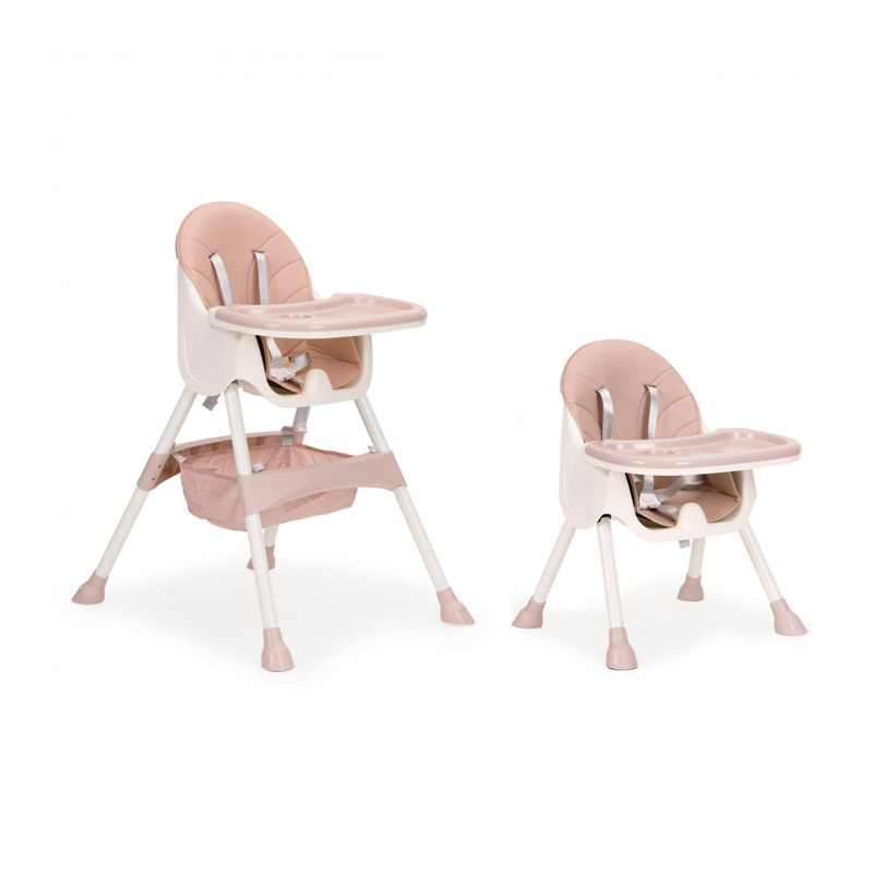 Стільчик Дитячий ECOTOYS HC-823 Рожевий 2в1 з 5-Точковими Ременями для Безпеки та Зручності