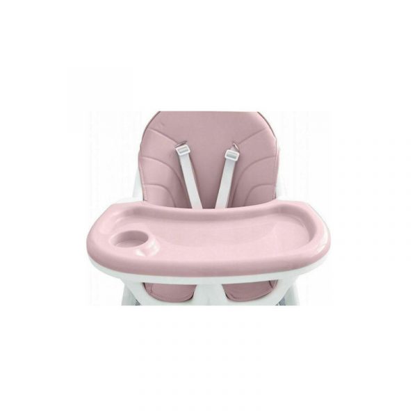 Стільчик для годування 2 в 1 з 5-точковими ременями ECOTOYS HC-823 рожевий-зручність і безпека для малюка - Зображення 5