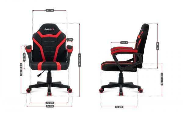 Дитяче ігрове крісло для геймерів HUZARO RANGER 1.0 Red Mesh for Gamers - Зображення 6