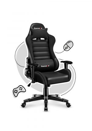 Дитяче Геймерське Крісло Huzaro Ranger 6.0 Black для Юних Гравців з Максимальним Комфортом