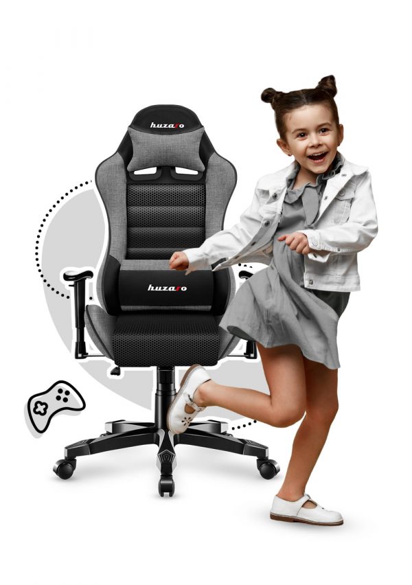 Дитяче ігрове Крісло для геймерів HUZARO RANGER 6.0 Grey Mesh for Gamers - Зображення 11
