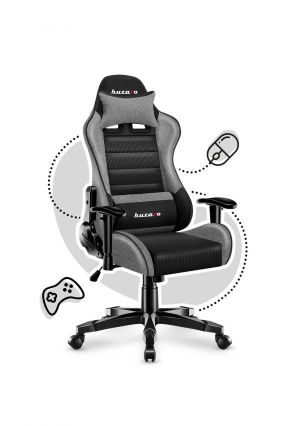 Дитяче ігрове Крісло для геймерів HUZARO RANGER 6.0 Grey Mesh for Gamers