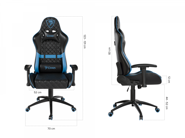 Ігрове крісло Draco CRF192 Blue - Зображення 4