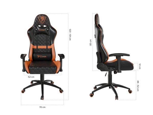 Ігрове Крісло Draco CRF193 Orange Яскраве для Динамічних Ігор - Зображення 6