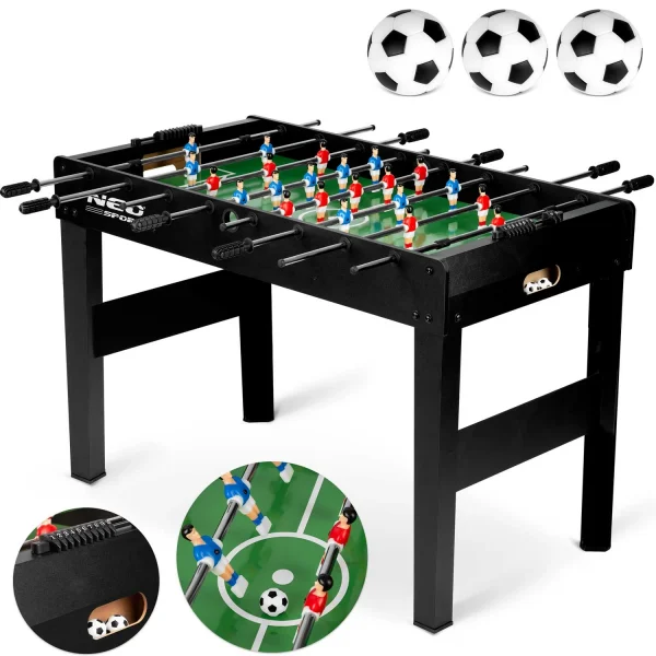 Настільний футбольний стіл Neosport 118x61x79 см NS-805 чорний