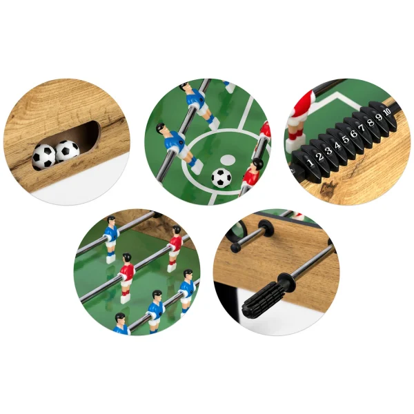Настільний футбольний стіл Neosport 118x61x79 см NS-805 дерево - Зображення 7