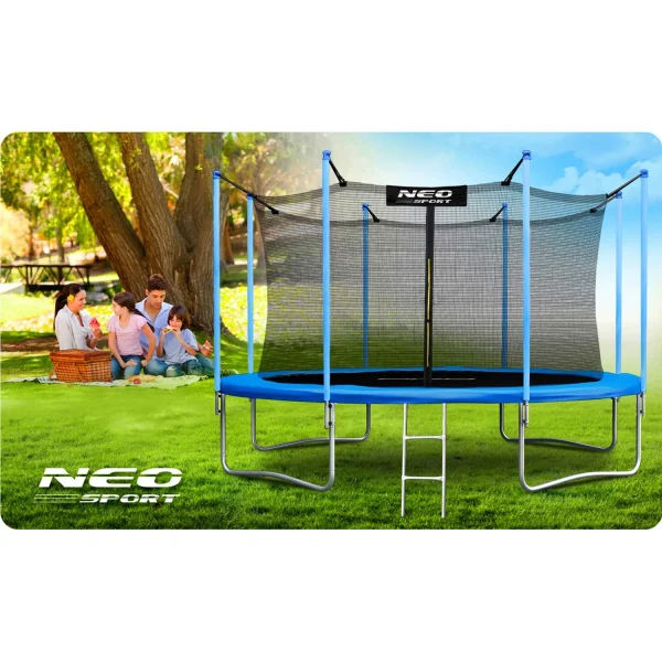 Neo-Sport 13 FT IN (404 см) — Батут з Внутрішньою Сіткою та Драбиною для Безпечних Стрибків у Великій Родині - Зображення 8