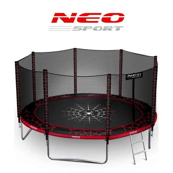 Садовий Батут із зовнішньою сіткою та драбиною Neo-Sport 13 футів/404 см - Зображення 8