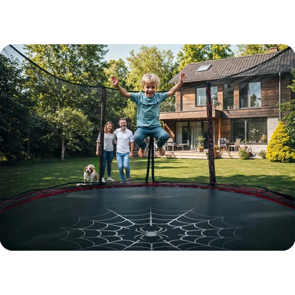 Neo-Sport 8 FT OUT (252 см) — Батут з Зовнішньою Сіткою та Драбинкою для Садового Простору - Зображення 6