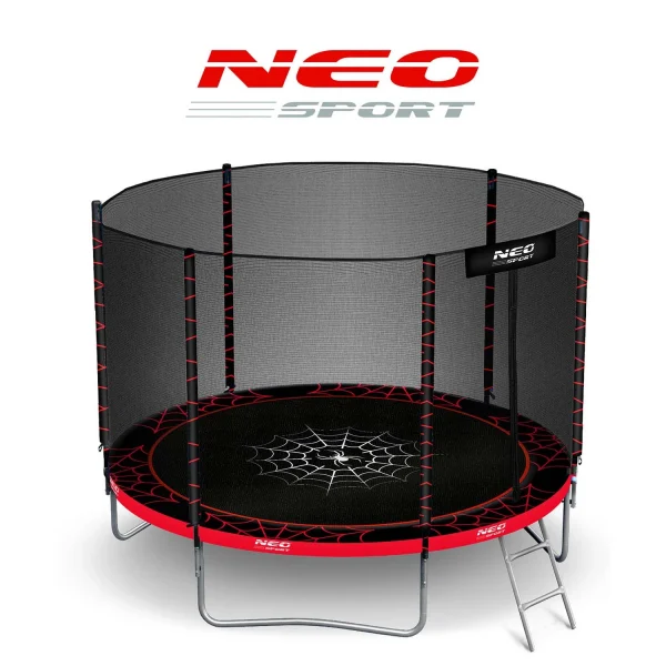 Neo-Sport 8 FT OUT (252 см) — Батут з Зовнішньою Сіткою та Драбинкою для Садового Простору - Зображення 8
